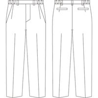 住商モンブラン パンツ 黒 ワンタック 両脇ゴム 7-921 L 1枚