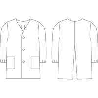 住商モンブラン シングル型給食衣 児童用 長袖 白 9号 PV111-2 1枚