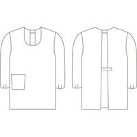 住商モンブラン カッポウ型給食衣 児童用 長袖 白 PV401-2 3号 1枚