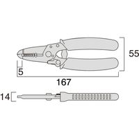 フジ矢 ワイヤーストリッパ A型(黒金・バネ付) PP323A-165-BG 1個
