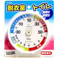 エンペックス気象計 脱衣室・トイレ用温・湿度計 TM-6311 1個