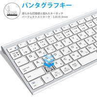 キーボード ワイヤレス Bluetooth テンキー付/JIS配列/パンタグラフ/超薄型 IC-BK22-SL iClever