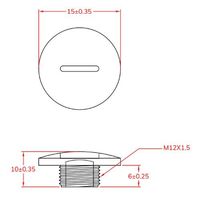 エスコ M12x1.5mm スクリュープラグ(10個) EA948HK-112B 1セット(300個:10個×30袋)（直送品）