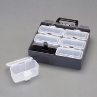 エスコ 285x278x73mm パーツケース(トレー2列3段) EA508KG-13 1セット(3個)（直送品）