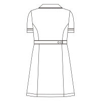 KAZEN ワンピース半袖 （ナースワンピース） 医療白衣 サックスブルー（水色）×ネイビー S 022-21（直送品）