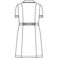 KAZEN ワンピース半袖 （ナースワンピース） 医療白衣 サックスブルー（水色）×ホワイト M 021-21（直送品）