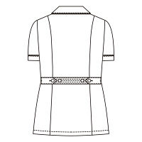KAZEN レディスジャケット半袖 （ナースジャケット） 医療白衣 ピンク×ホワイト L 100-24（直送品）