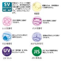 ミドリ安全 保護めがね ゴーグル Xー9302 uvex ultrasonic 合成ゴムバンド グレー 4011002101 1個（直送品）