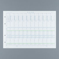 コクヨ 賃金台帳 縦型 B4 4穴 ノーカーボン20組 シン-122 1セット(100組:20組入×5パック)
