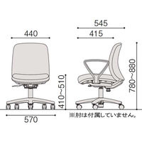 【設置込】イトーキ　ボニート　オフィスチェア　バリュータイプ　ベースカラーブラック　肘無し　ブラック　KT-140GK-T1T1　1脚（直送品）