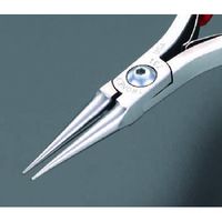 エスコ 170mm 精密用プライヤー(ESD/丸/バネ付) EA537T-2 1個（直送品）