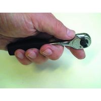 エスコ 1/4”DR/116mm ラチェットハンドル(首振型) EA618AA-15 1本(1丁)（直送品）