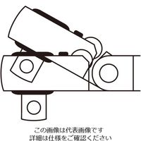 エスコ 3/8”DR/265mm ラチェットハンドル(ロッキング・首振り) EA618BA-3 1丁（直送品）