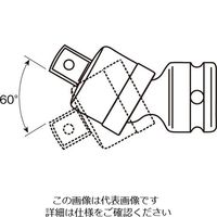 エスコ 3/4”DR インパクトユニバーサルジョイント EA164E-1 1個（直送品）