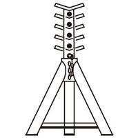 エスコ 16.0ton/440ー 725mm Axle スタンド EA993DA-16B 1台（直送品）