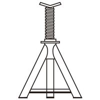 エスコ 8.0ton/950ー1450mm Axle スタンド EA993DC-8B 1台（直送品）