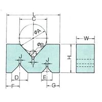 エスコ 150x 90x 60mm Vブロック(A型・機械仕上) EA719DD-5 1組(2個)（直送品）