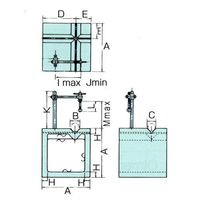 エスコ 100x100x100mm 桝形ブロック(V溝付) EA719DF-11 1個（直送品）