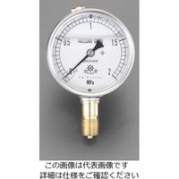 エスコ 75mm/0ー2.0MPa 圧力計(グリセリン入) EA729GE-20 1個（直送品）