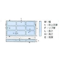 エスコ 250x 50mm/10kg 箱型定盤(機械仕上) EA719X-23 1個（直送品）