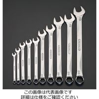 エスコ 10本組/ 8 ー24mm 片目片口スパナ EA614AB 1セット（直送品）