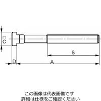 エスコ M24/呼28/400mm Tスロットボルト EA637FK-400 1個（直送品）