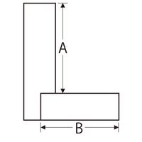 エスコ 300x175mm 台付スクエアー(ステンレス製) EA719AH-300 1個（直送品）