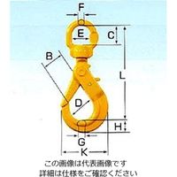 エスコ 1.6ton スイベル付安全フック EA987FV-1.6A 1個（直送品）