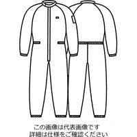 エスコ [L] クリーンルーム用継ぎ作業服(白/センターファスナー) EA996DB-2 1着（直送品）