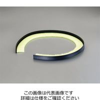 エスコ 60mmx1.0m シールブラシ(PP/黒) EA979KM-1B 1巻（直送品）