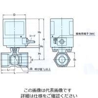 エスコ Rc 3/4” 電動式ボールバルブ(AC100V/ステンレス) EA470BH-6 1個（直送品）