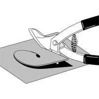 エスコ 240mm はさみ・鉄板用(オフセット型) EA544EN-2 1本（直送品）
