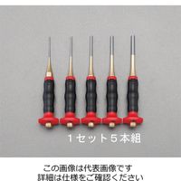 エスコ 2.0ー6mm/5本組 平行ピンポンチ(グリップ付) EA572DN 1組（直送品）