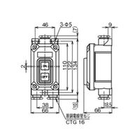 エスコ 15A/3P三相 押しボタン開閉器(一般防雨形) EA940DF-82 1個（直送品）