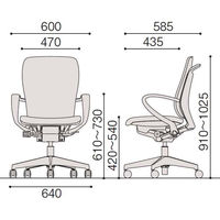 【設置込】イトーキ　フルゴ　オフィスチェア　ハイバック　ベースカラーホワイト　ループ肘付　ターコイズブルー　KF-436GB-W9S4　1脚（直送品）