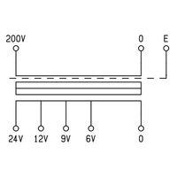 エスコ 0.3A/200V ダウントランス(保護シールド付) EA815ZY-51 1セット(3個)（直送品）