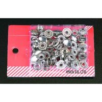 エスコ 15mm ホック(真鍮ニッケルメッキ/20組) EA576MX-15 1セット(100組:20組×5パック)（直送品）