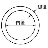 エスコ 136kg/ 25.4mm リング(ステンレス製) EA638FV-25 1セット(45個)（直送品）