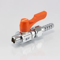 エスコ R 1/4”x 9.0mm ミニボールバルブ EA425BY-33 1セット(4個)（直送品）