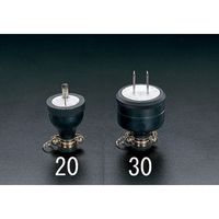 エスコ AC250V/30A ゴムプラグ(2P) EA940BY-30 1セット(4個)（直送品）