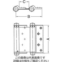 エスコ 102x 92.5mm 自由丁番(2個) EA951BW-102 1セット(6個:2個×3対)（直送品）