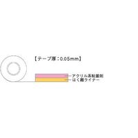 エスコ 10mmx50m 両面テープ(0.05mm耐熱・耐薬品性) EA944MG-56 1セット(3巻)（直送品）