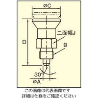 エスコ M12x 6mm [シングルナット]インデックスプランジャー EA948DD-22 1セット(3個)（直送品）