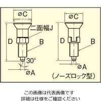エスコ M12x 6mm [シングルナット]インデックスプランジャー EA948DD-63 1セット(4個)（直送品）