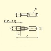 エスコ M8x44mm[ステンレス]スプリング突き出しピン(フラット) EA949RM-56 1セット(3個)（直送品）