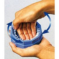 エスコ 96x96x37mm ネイルブラシ・除菌(業務用/青) EA928AG-7B 1セット(4個)（直送品）