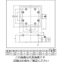 エスコ E19 露出スイッチボックス(1方出/2個用) EA940CS-3 1セット(4個)（直送品）