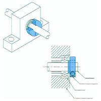 エスコ 12x30x10mm スリットカラー(SUS304) EA966CC-25 1セット(4個)（直送品）