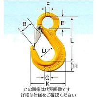 エスコ 1.6ton スリングフック EA987FJ-1.6A 1セット(3個)（直送品）