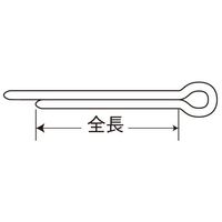 エスコ 3.0x20mm 割ピン(クロメートメッキ/120個) EA949WP-320 1セット(1680個:120個×14パック)（直送品）